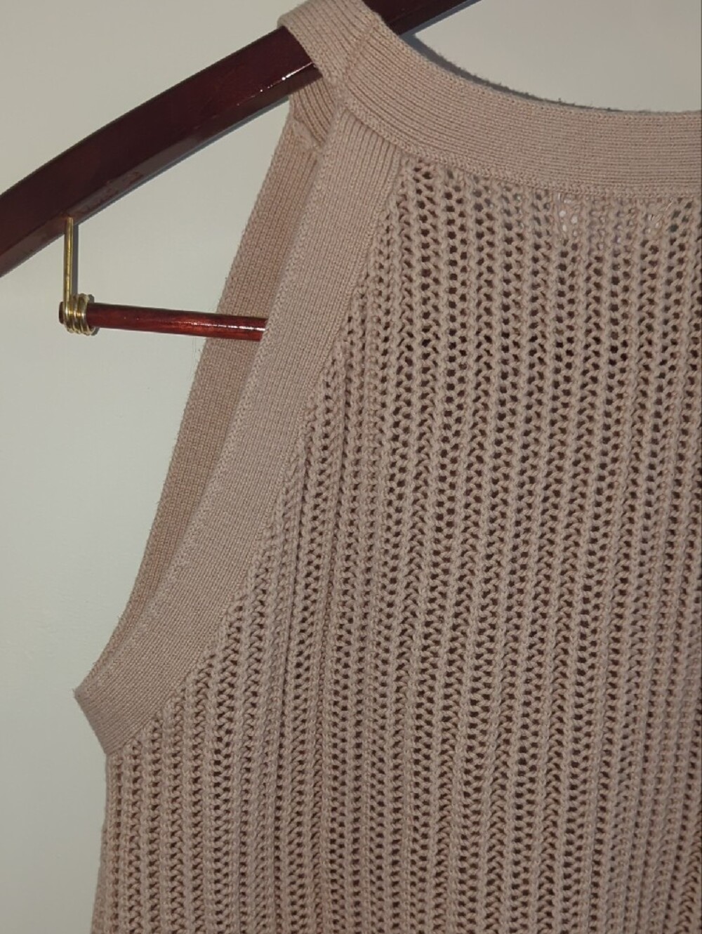 Summer salt Sleeveless Knit Midi Dress Tan Size M Summer Bikini Coverup - Picture 6 of 8